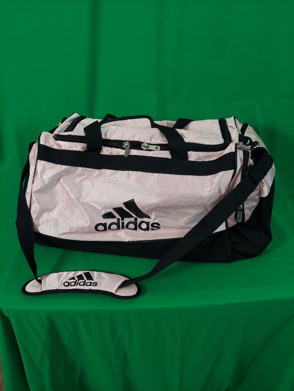 Adidas Pink and Black Sport Gear Duffel Bag
